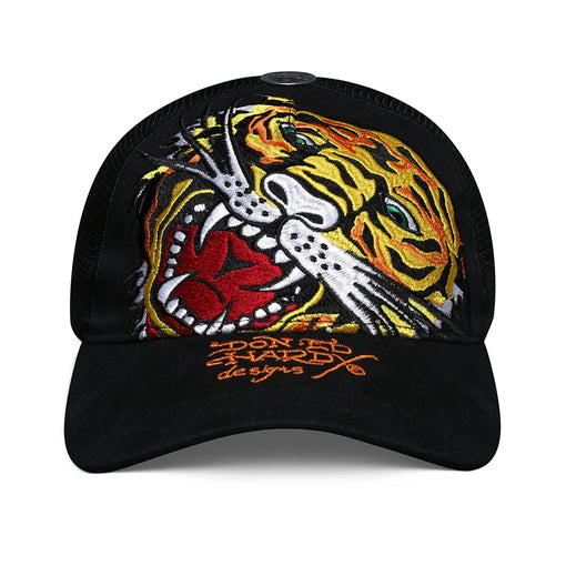 Boné Ed Hardy Trucker Tiger Open Mouth "Black" Preto