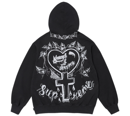 Moletom Supreme FW26 "Forever Hooded Sweatshirt" Preto
