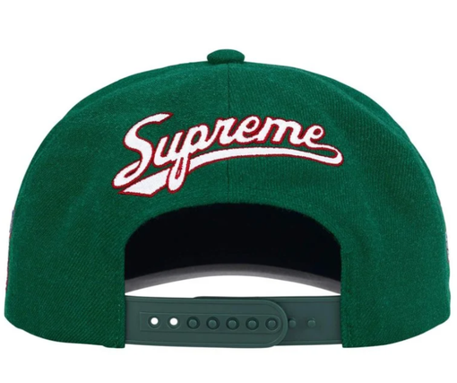 Boné Supreme 6-Panel SS26 "World Famous S Logo" Verde