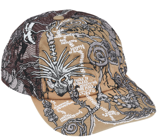 Boné Supreme SS26 "Wombat Embroidered Mesh Back" Bege