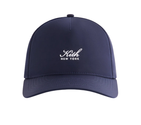 Boné Kith "Script Wrinkle Nylon Snapback Nocturnal" Azul Marinho