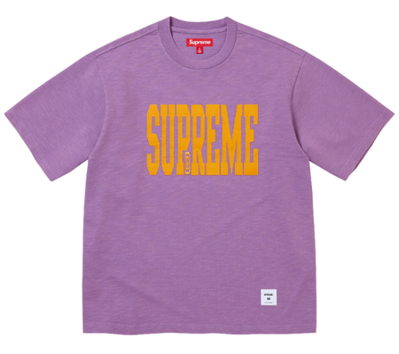 Camiseta Supreme FW26 "Stretch Appliqué S/S Top" Roxo