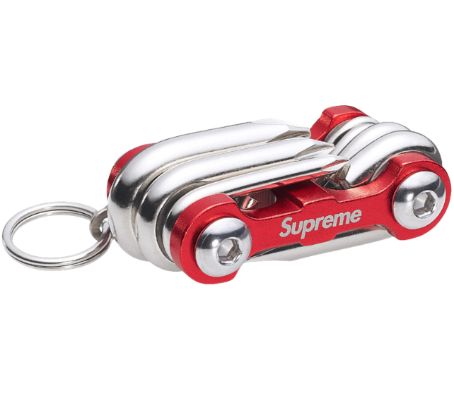 Chaveiro Supreme FW25 "Chibi Rib Screwdriver" Vermelho