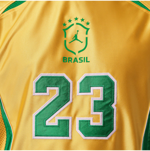 Camiseta Air Jordan "Manga Longa Brasil Goleiro" Amarelo