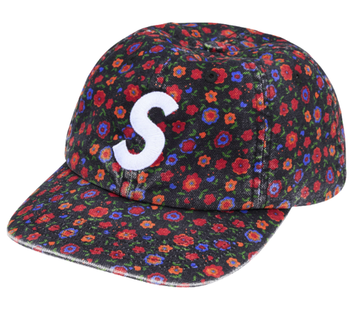 Boné Supreme FW26 "Washed Canvas S Logo 6-Panel" Multicolor