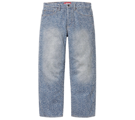 Calça Supreme SS25 "Fuck Stitch Loose Fit Jean" Azul