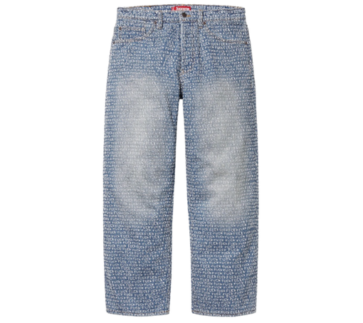 Calça Supreme SS25 "Fuck Stitch Loose Fit Jean" Azul