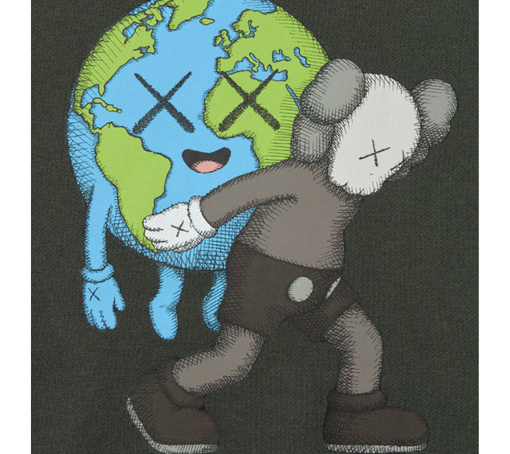 Moletom KAWS x Uniqlo "Universe UT Graphic Sweatshirt" Cinza