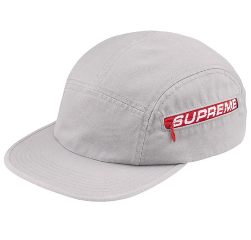 Boné Supreme "Side Zip SS26" Cinza