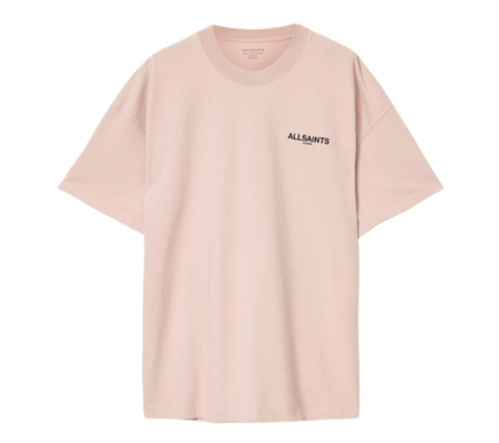 Camiseta AllSaints "Hallis Oversized Graphic T-Shirt Sunbaked Pink" Rosa
