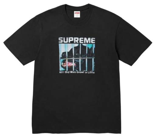 Camiseta Supreme FW26 "Growl" Preto