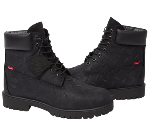 Bota Supreme FW26 x Timberland "Diamond Plate 6" Premium Waterproof Boot" Preto