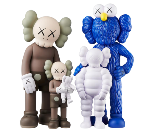 Boneco Kaws "Family Vinyl Figures Brown Blue White" Multicolor