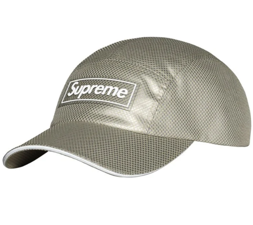 Boné Supreme FW26 "Metallic Mesh" Creme