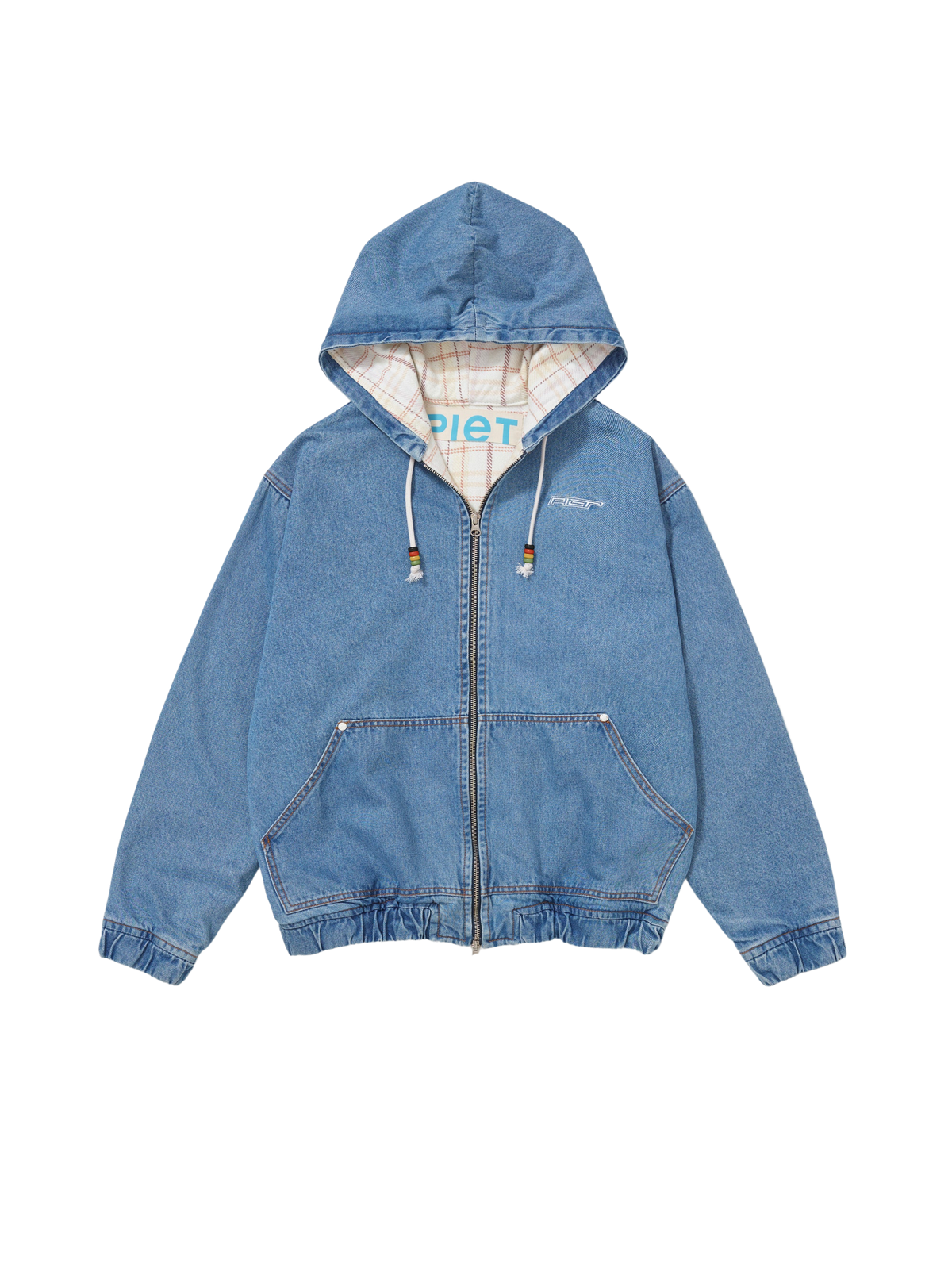 Jaqueta Piet "Washed Denim Hooded" Azul