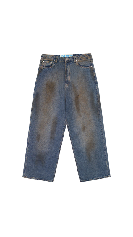 Calça Piet "Loose Fit Dirty Denim" Azul