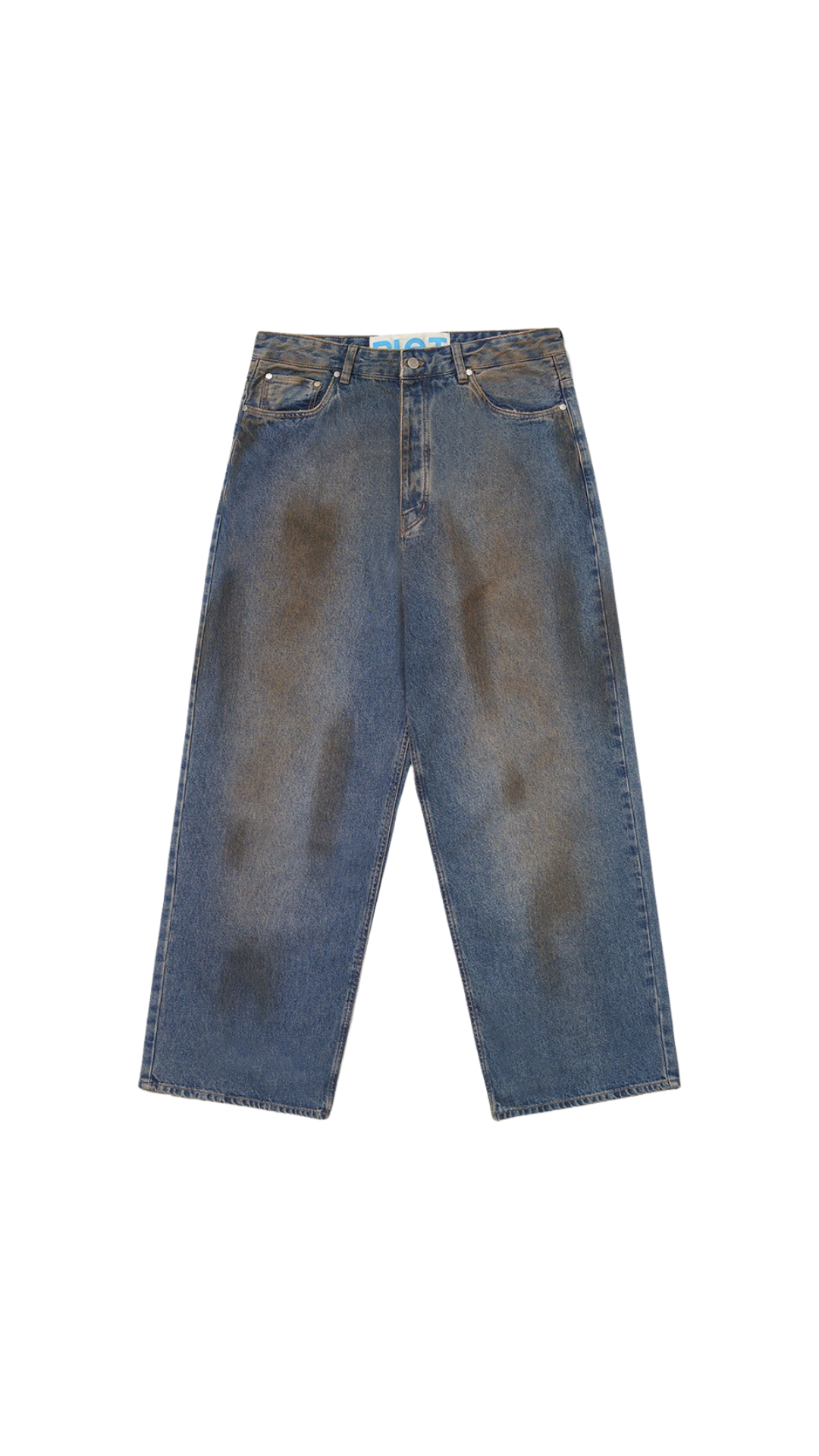 Calça Piet "Loose Fit Dirty Denim" Azul