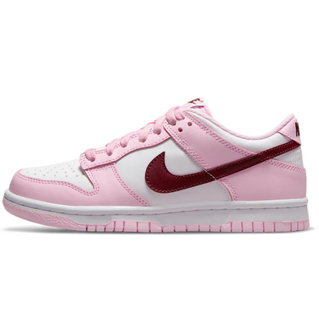 Tênis Nike Dunk Low GS "Pink Red" Rosa/Branco