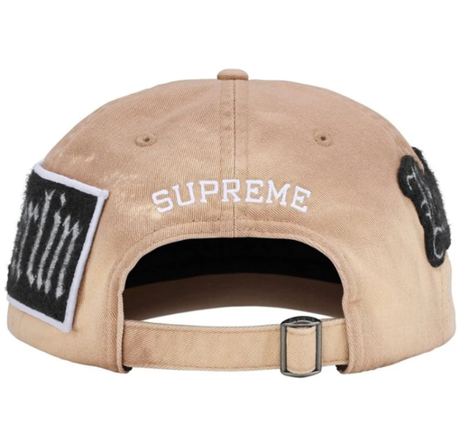 Boné Supreme SS26 "City Patches" Tan