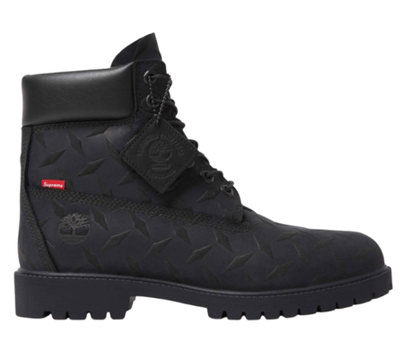 Bota Supreme FW26 x Timberland "Diamond Plate 6" Premium Waterproof Boot" Preto