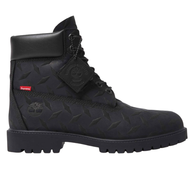Bota Supreme FW26 x Timberland "Diamond Plate 6" Premium Waterproof Boot" Preto