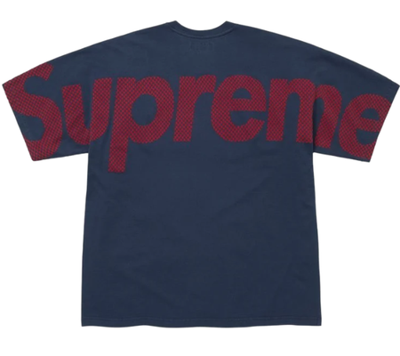 Camiseta Supreme FW26 "Checkerboard Intarsia S/S Top" Azul Marinho