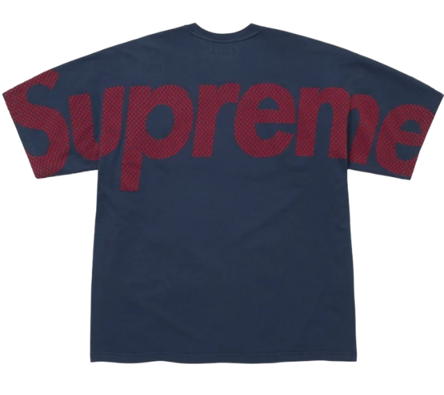 Camiseta Supreme FW26 "Checkerboard Intarsia S/S Top" Azul Marinho