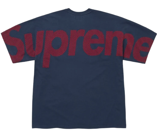 Camiseta Supreme FW26 "Checkerboard Intarsia S/S Top" Azul Marinho