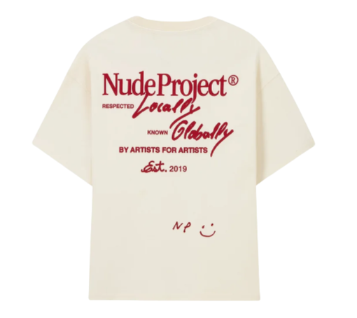 Camiseta Nude Project "Global Soon" Creme