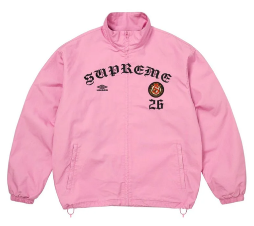 Jaqueta Supreme FW26 X Umbro "Cotton Ripstop Track Jacket Pink" Rosa