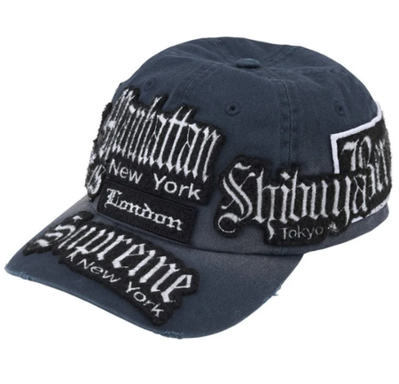 Boné Supreme SS26 "City Patches" Azul