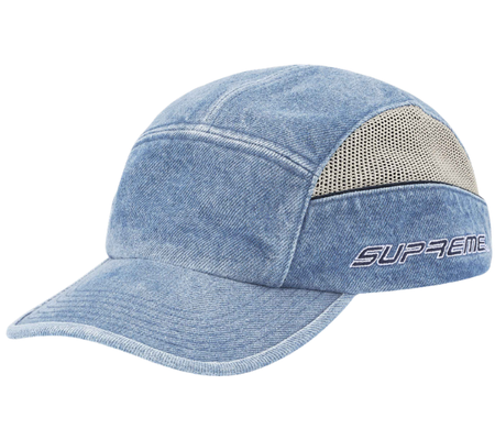 Boné Supreme SS26 "Side Mesh Piping" Azul