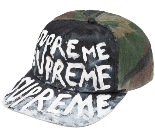 Boné Supreme FW26 "Josh Smith x Supreme Boné Painted 5-Panel" Camuflado