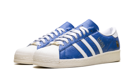 Tênis adidas Superstar Vintage x Bape Blue White Azul