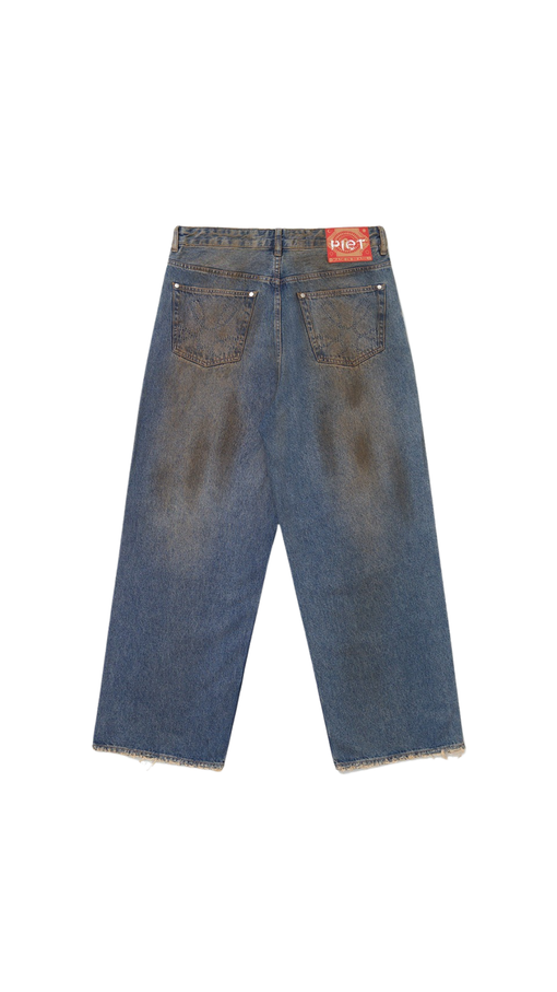 Calça Piet "Loose Fit Dirty Denim" Azul