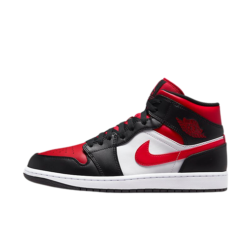 Tênis Air Jordan 1 Mid "Bred Toe" Preto/Vermelho
