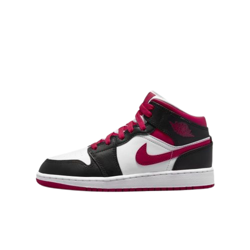 Tênis Air Jordan 1 Mid "White Very Berry" Branco/Vermelho