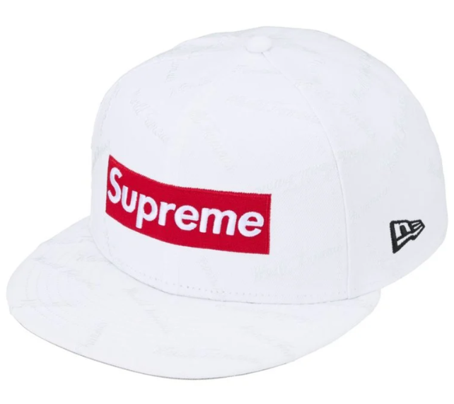 Boné Supreme FW26 x New Era "Famous Box Logo" Branco