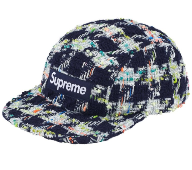 Boné Supreme FW26 "Bouclé" Azul Marinho