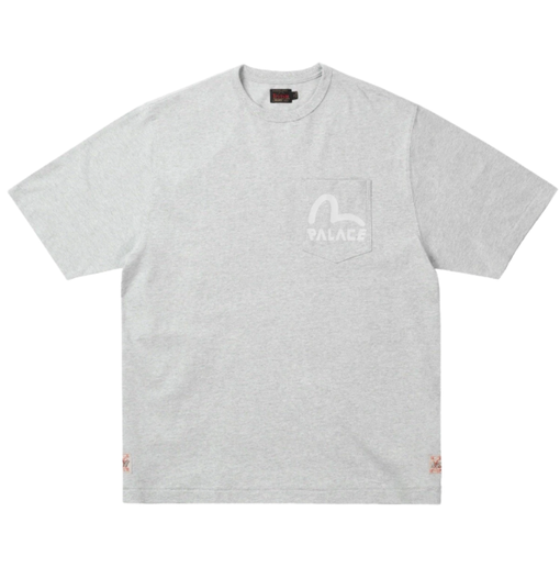 Camiseta Palace x Evisu "Grey Marl" Cinza