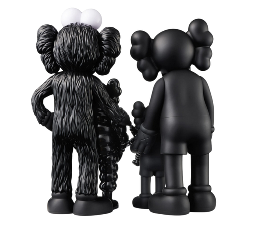 Boneco Kaws "Family Vinyl Figures Black" Preto