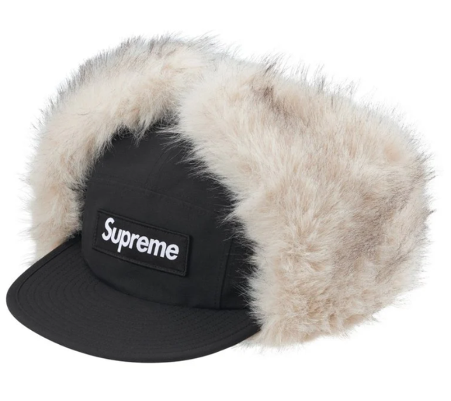 Boné Supreme FW26 "GORE-TEX Earflap Camp Cap" Preto