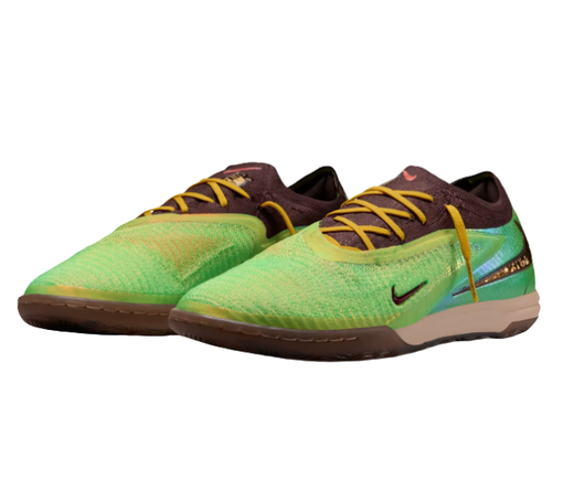 Chuteira Nike Phantom 6 Low Indoor x Cactus Jack "Earth and Metallic Gold" Multicolor
