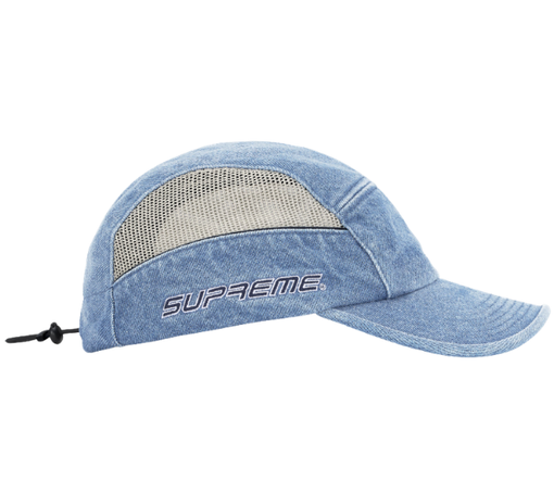 Boné Supreme SS26 "Side Mesh Piping" Azul