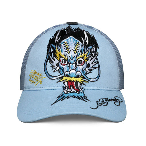 Boné Ed Hardy Trucker Dragon Head "Blue" Azul