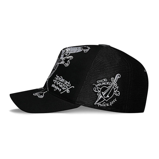 Boné Ed Hardy Trucker Deathorglory "Black" Preto