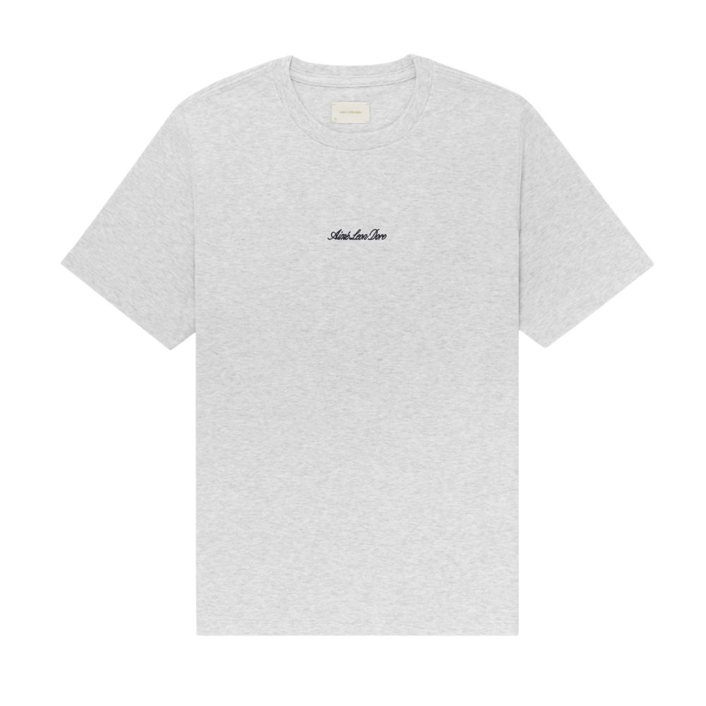 Camiseta Aimé Leon Dore "Embroidered Logo" Cinza