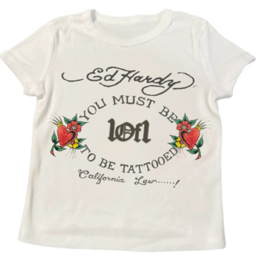 Camiseta Exclusiviist 1of1 x Ed Hardy "N1rvana" Off White