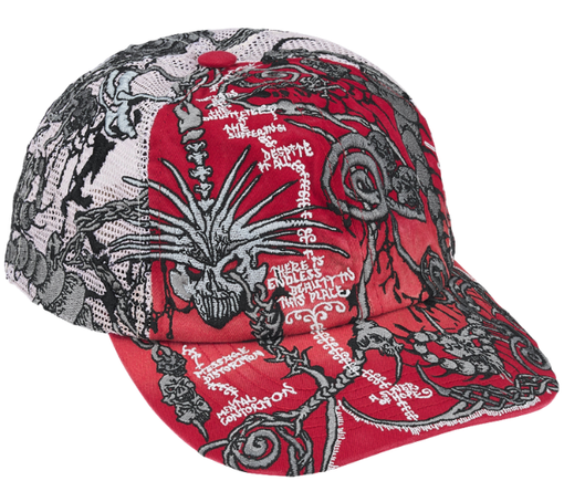 Boné Supreme SS26 "Wombat Embroidered Mesh Back" Vermelho