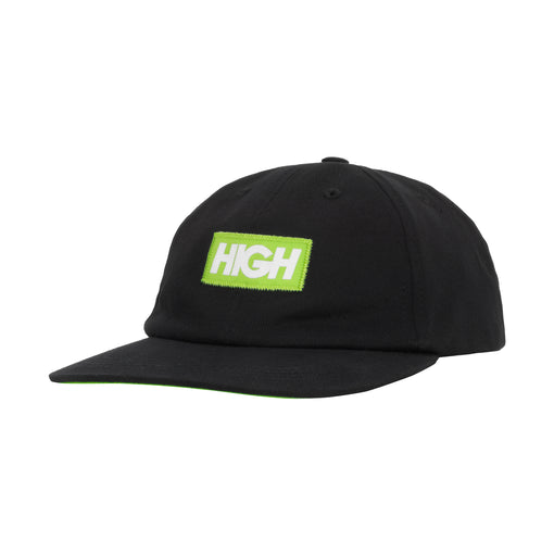 Boné 6 Panel High "Logo Black Green" Preto